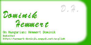 dominik hemmert business card